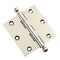Embassy 3-1/2 x 3-1/2 Solid Brass Hinge, Polished Nickel Finish with Ball Tips 3535BBUS14B-1 - alternate 1